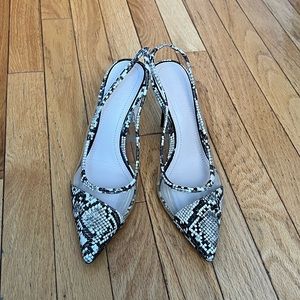 ZARA Snakeskin slingbacks